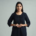 Buy Jhiri Handloom Cotton Pintuck Long Kurta Online l iTokri.com