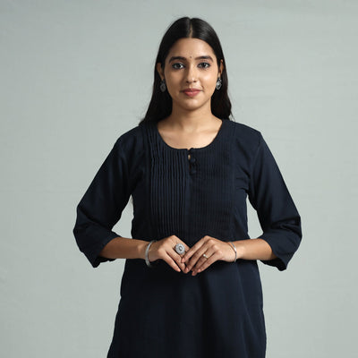 Buy Jhiri Handloom Cotton Pintuck Long Kurta Online l iTokri.com