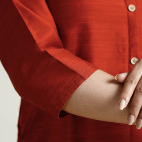  Plain Silk Long Kurta for Women