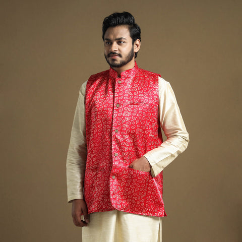 silk nehru jacket