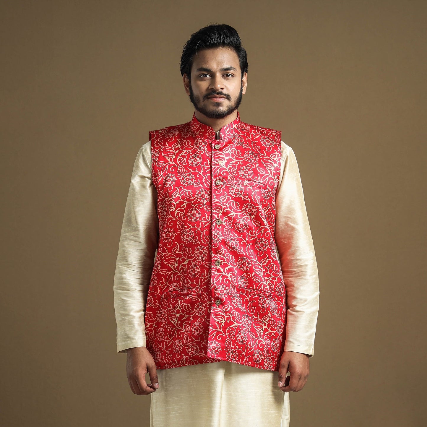 silk nehru jacket