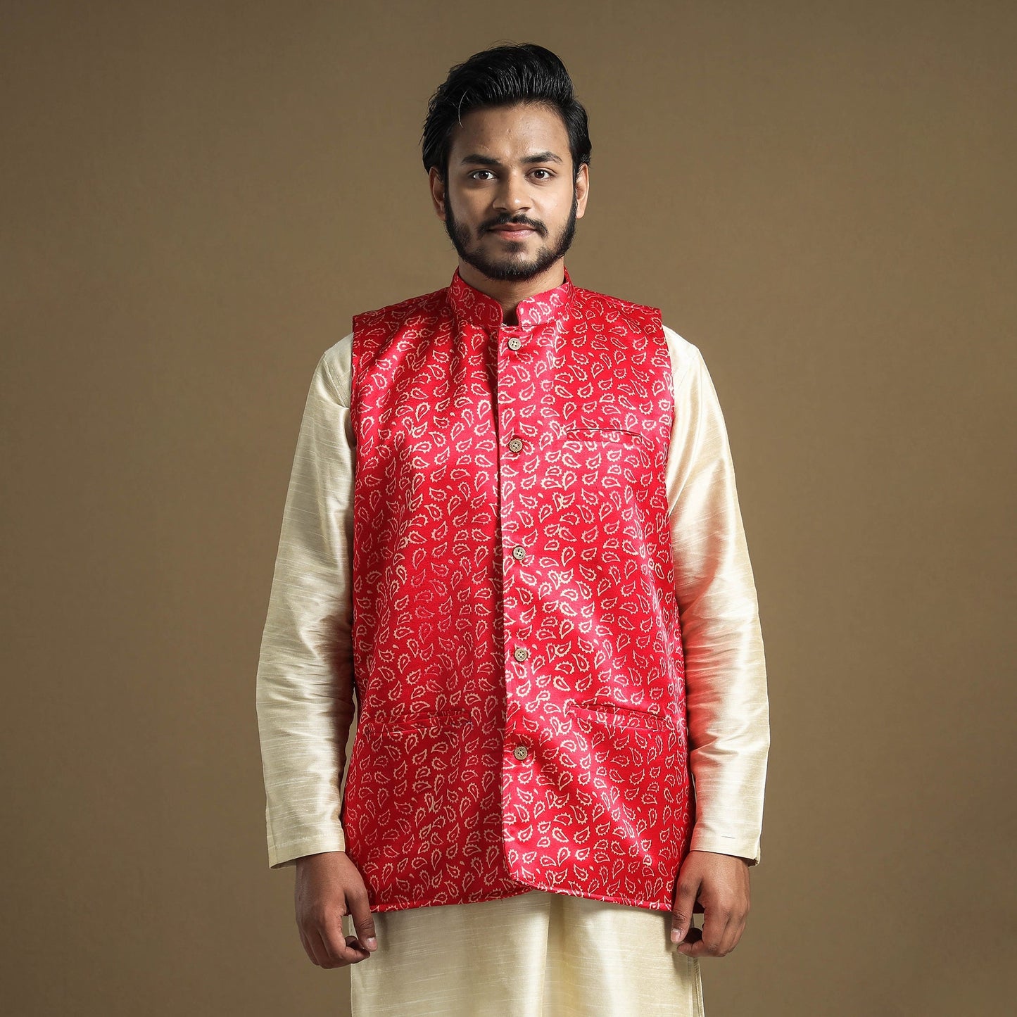 silk nehru jacket