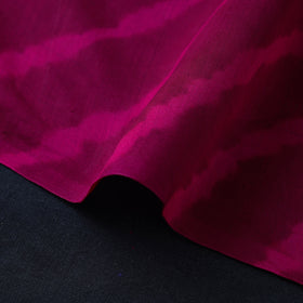 Dark Pink Handloom Chanderi Silk Tie-Dye Leheriya Fabric