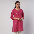  iTokri Casuals  Jamdani Handloom Cotton Short Kurta for Women