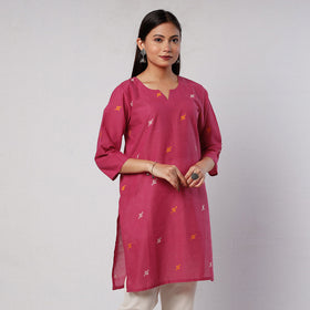  iTokri Casuals  Jamdani Handloom Cotton Short Kurta for Women