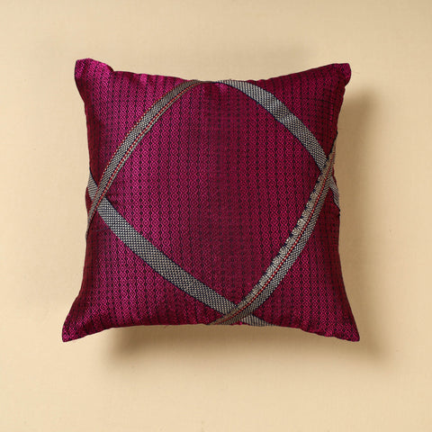 Dark Pink - Khun Weave Cotton Cushion Cover (16 x 16 in)