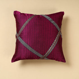 Dark Pink - Khun Weave Cotton Cushion Cover (16 x 16 in)