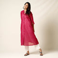  Mulmalai Cotton Plain Dyed Long Kurta Online at iTokri.com