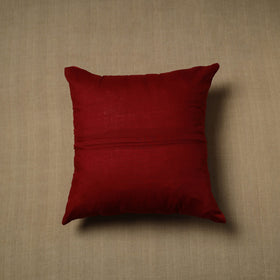 Dark pink - patchwork cotton kanchipuram cushion cover (16