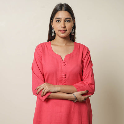  Plain Flex Cotton Straight Kurta 14 Online at iTokri.com