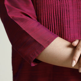 Buy Plain Silk Pintuck Long Kurta Online at iTokri.com