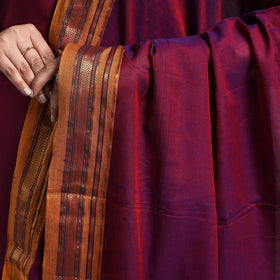 Dark purple - dharwad cotton kurta with palazzo & dupatta