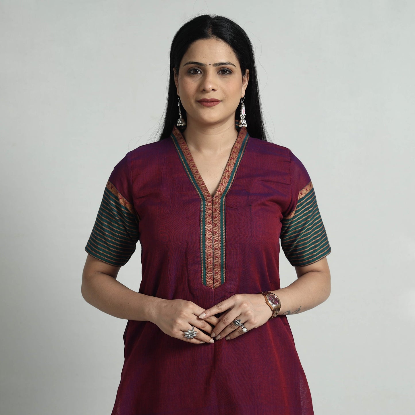 Buy Dharwad Cotton Kurta with Palazzo & Dupatta Set Online at iTokri.com