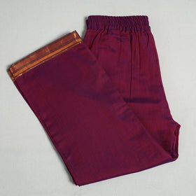 Dark purple - dharwad cotton kurta with palazzo & dupatta
