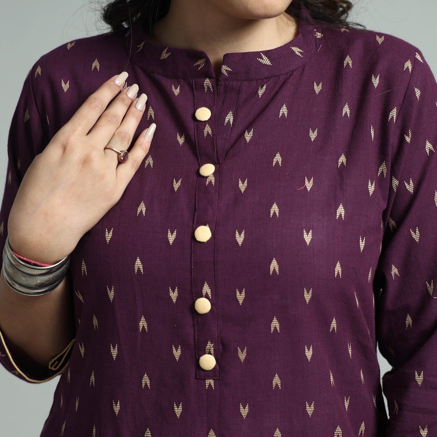 jacquard kurta