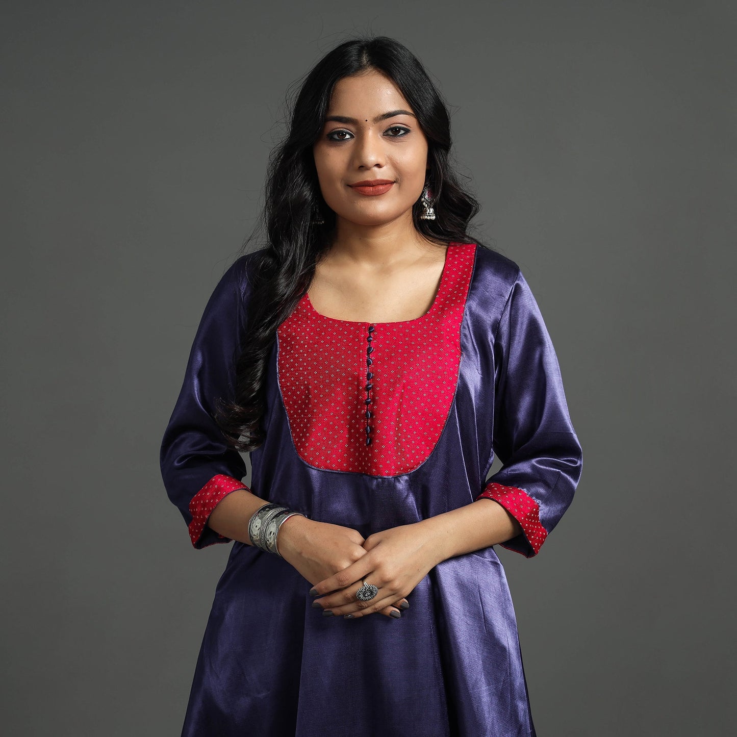 plain silk kurta