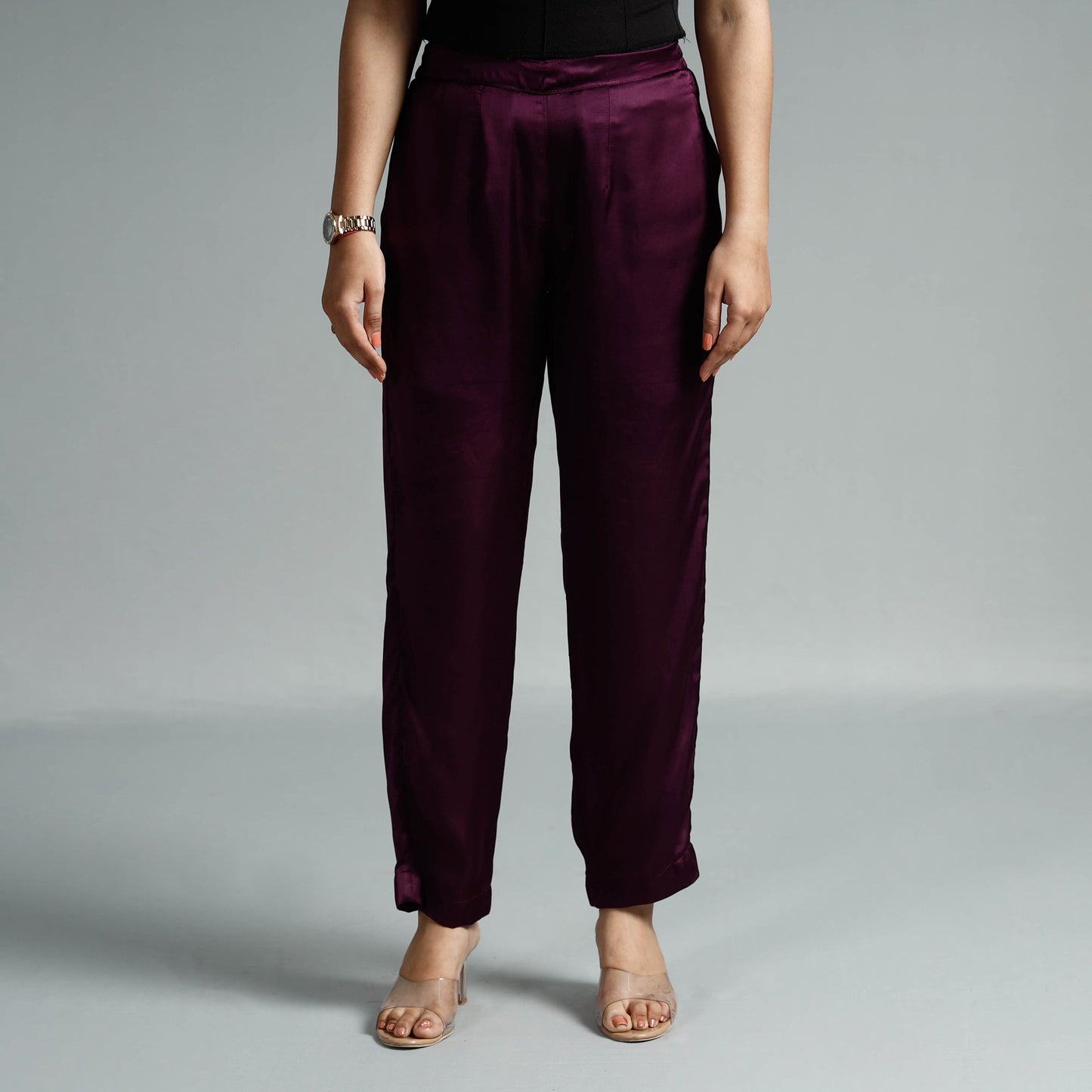  Plain Modal Silk Elasticated Pant 