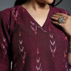 Buy Pochampally Ikat Weave Cotton Long Kurta Online at iTokri.com