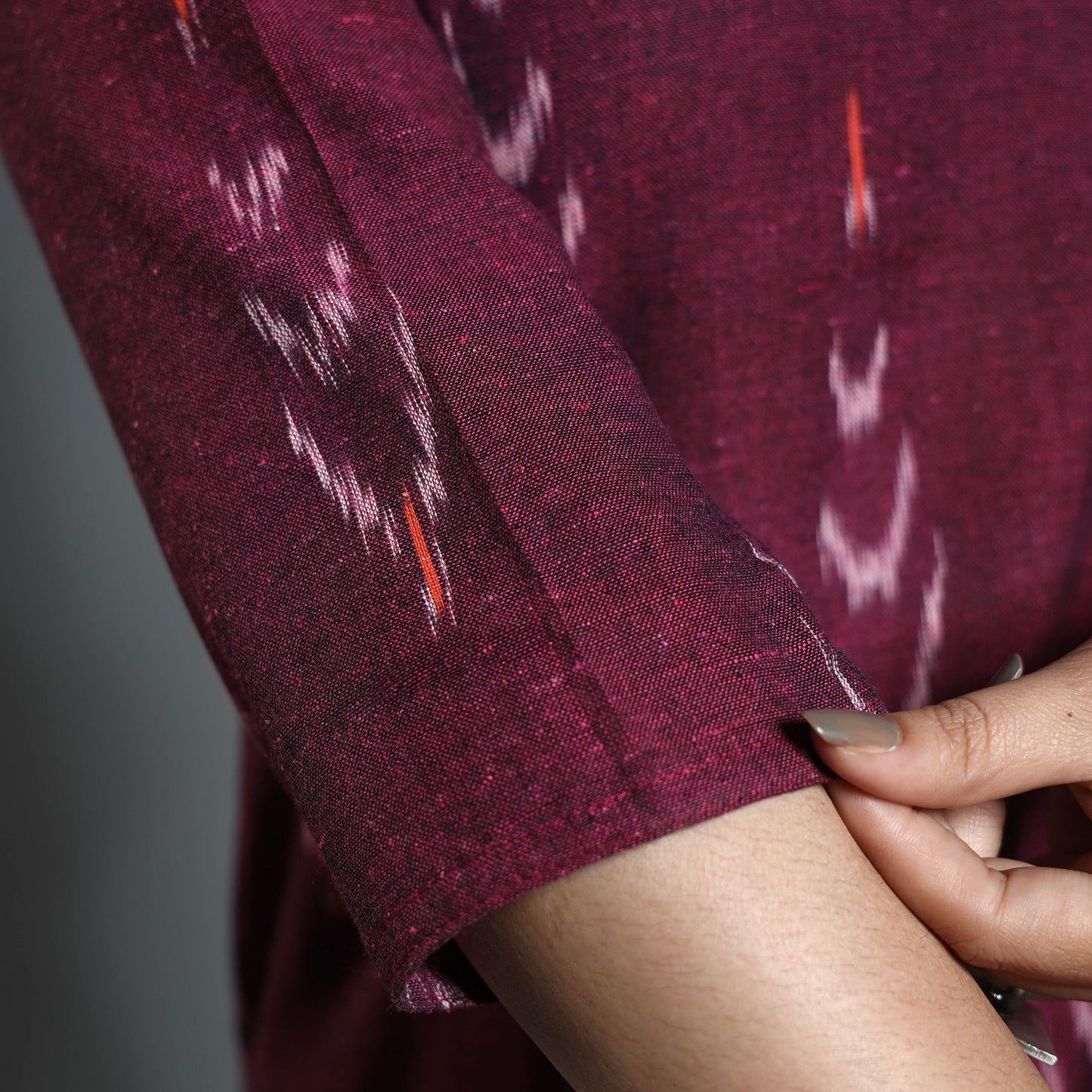 Buy Pochampally Ikat Weave Cotton Long Kurta Online at iTokri.com