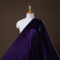 Dark purple - pure mashru silk plain fabric (width - 46 in)