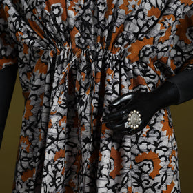 Hand batik cotton short kaftan 39 - handcrafted