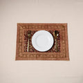 Red - natural dyed pedana kalamkari cotton table mat 04