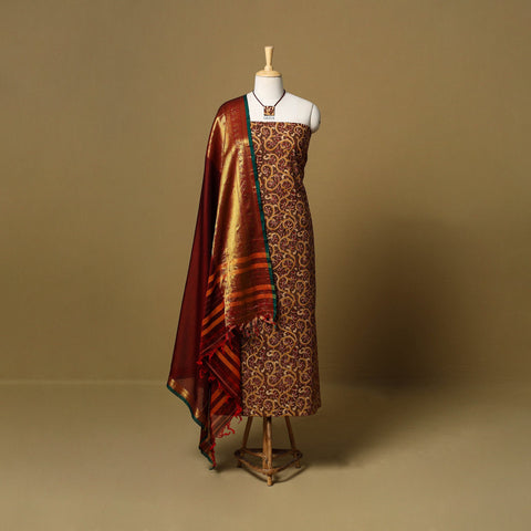 Kalamkari cotton 2pc unstitched dress material