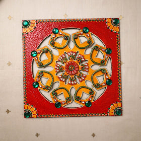 Decor handpainted wooden rangoli 60 - handcrafted