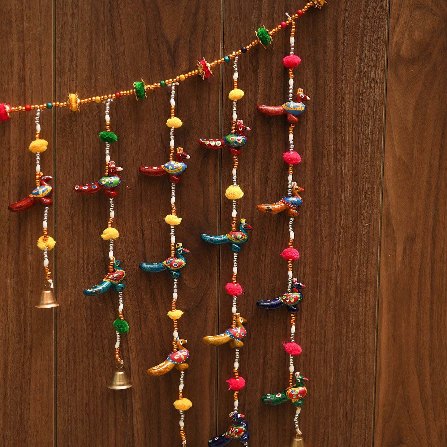 Decorative bead work handpainted bandarwal toran 01