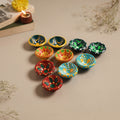 Decorative handpainted clay diya (set of 10) 01