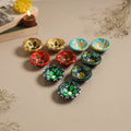 Decorative handpainted clay diya (set of 10) 04