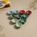 Decorative handpainted clay diya (set of 10) 09