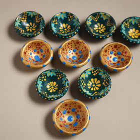 Decorative handpainted clay diya (set of 10) 29