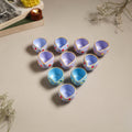 Decorative handpainted clay diya (set of 10) 30