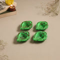 Decorative handpainted clay diya (set of 4) 14 - handcrafted
