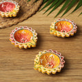  Decorative Handpainted Terracotta Diya (Set of 4) Online in India l iTokri.com 