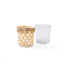 Deepam handcrafted bamboo tea light holder (single pc)