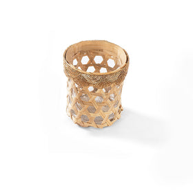 Deepam handcrafted bamboo tea light holder (single pc)