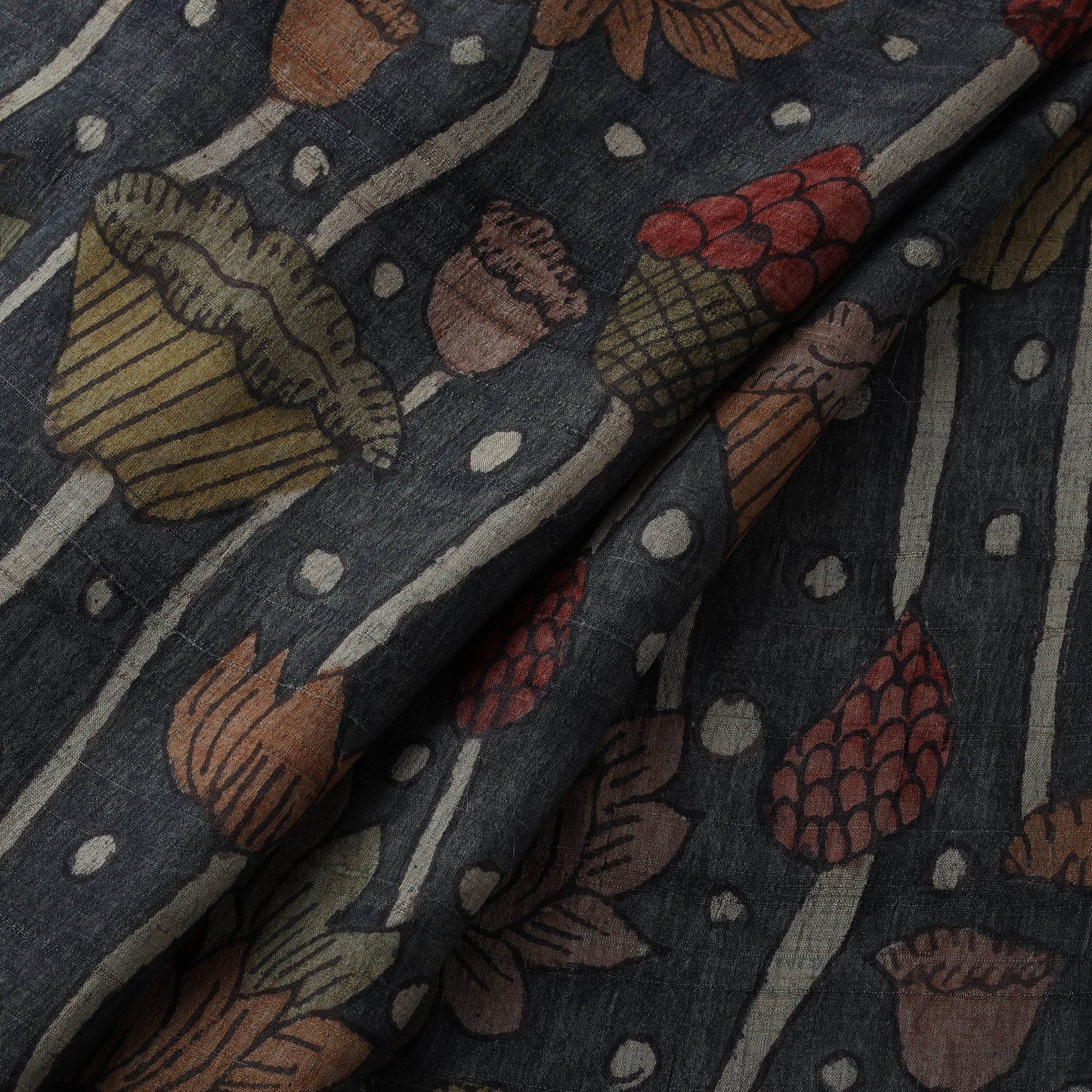 Desi tussar silk handpainted srikalahasti pen kalamkari