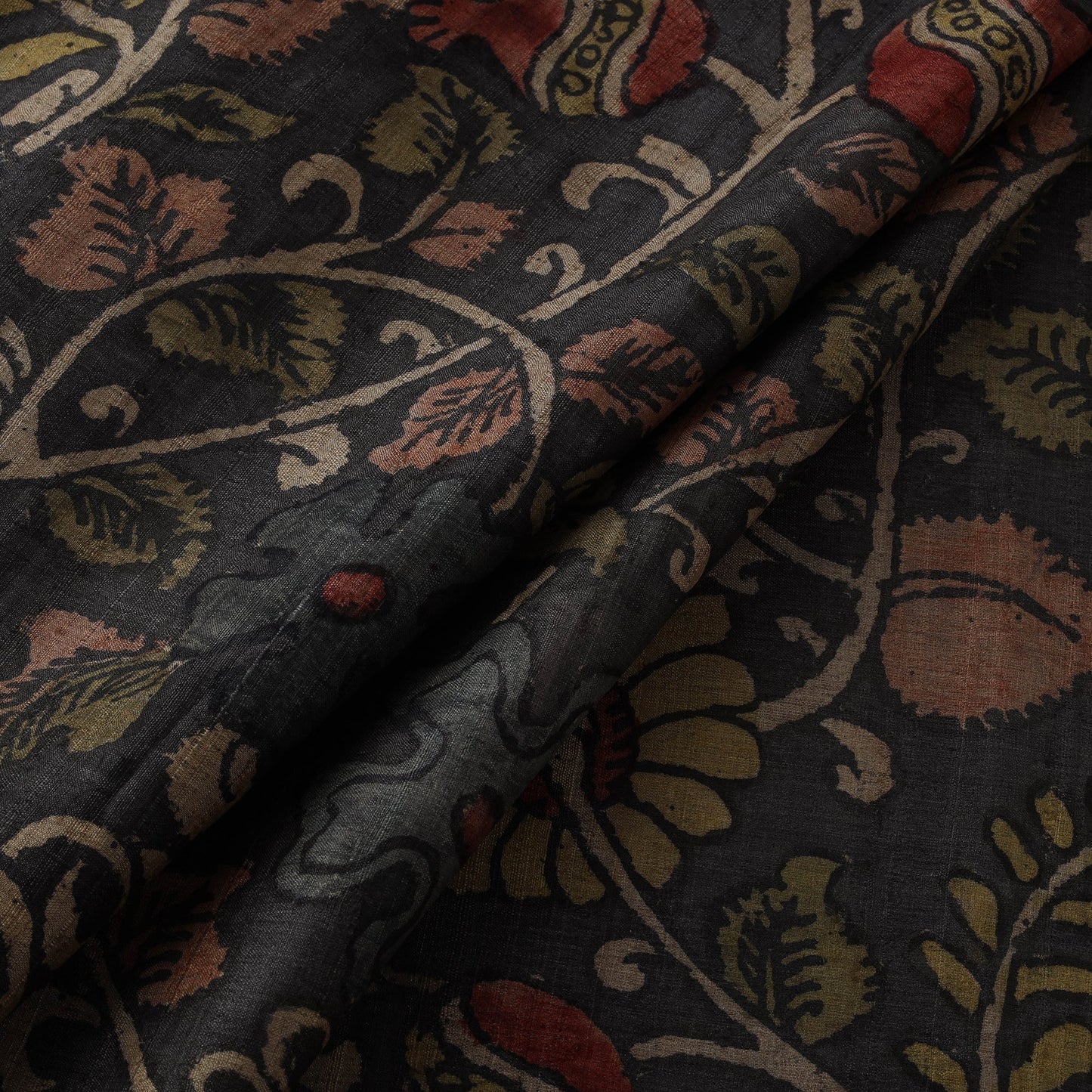 Desi tussar silk handpainted srikalahasti pen kalamkari