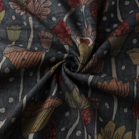 Desi tussar silk handpainted srikalahasti pen kalamkari
