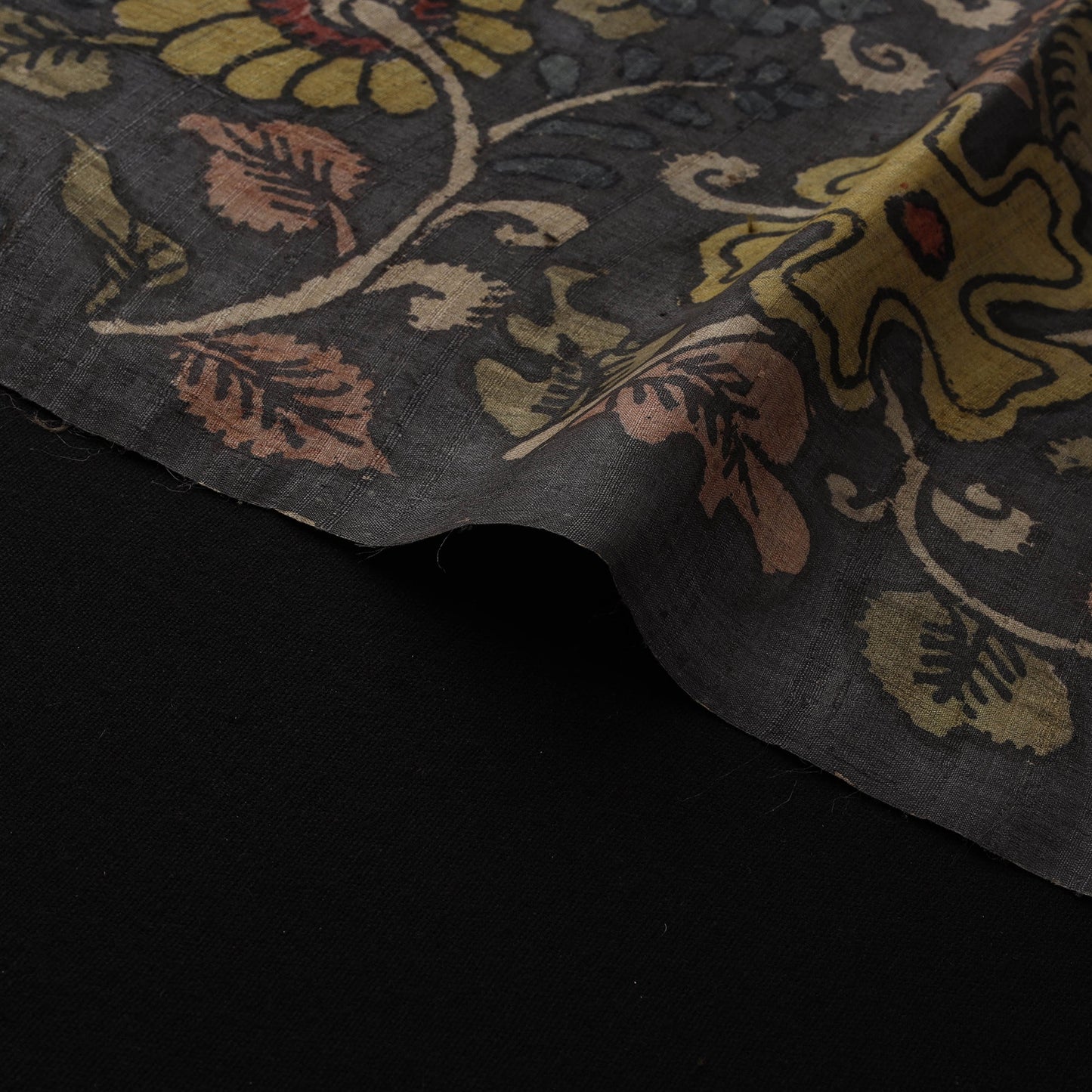 Desi tussar silk handpainted srikalahasti pen kalamkari