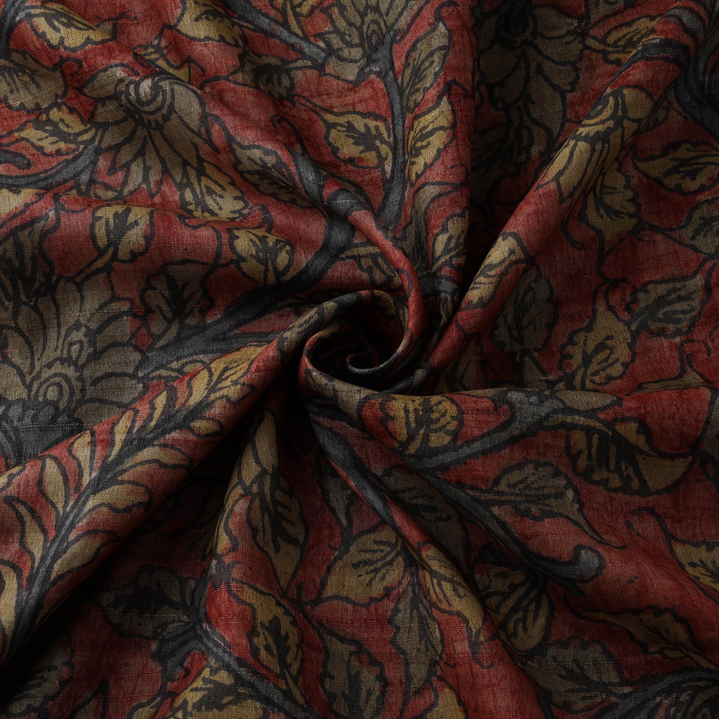 Desi tussar silk handpainted srikalahasti pen kalamkari