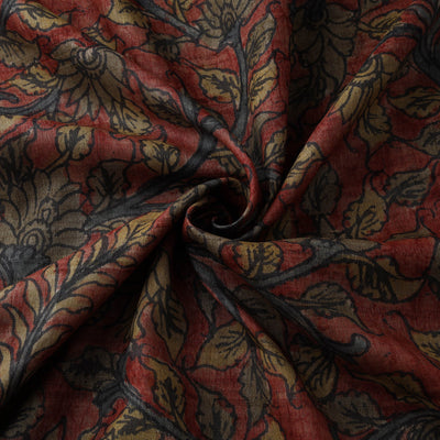 Desi tussar silk handpainted srikalahasti pen kalamkari