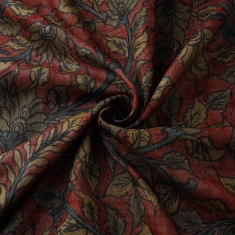 Desi tussar silk handpainted srikalahasti pen kalamkari