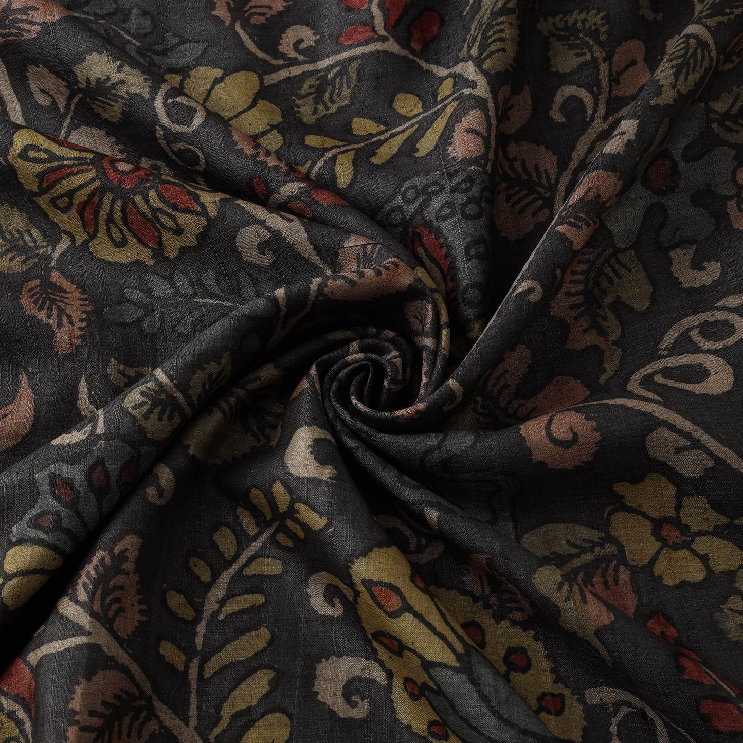 Desi tussar silk handpainted srikalahasti pen kalamkari