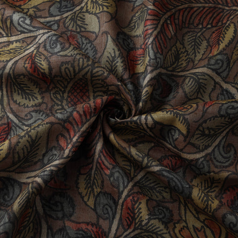Desi tussar silk handpainted srikalahasti pen kalamkari