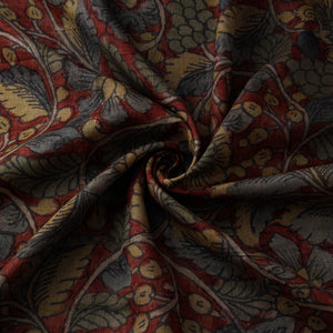 Desi tussar silk handpainted srikalahasti pen kalamkari