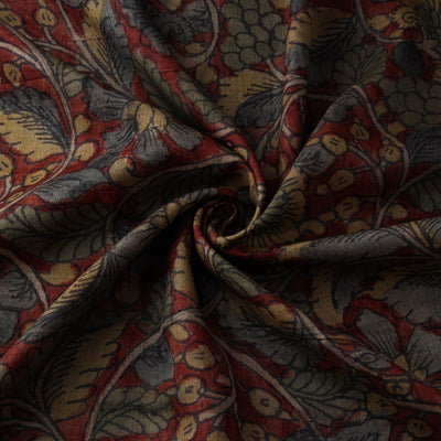 Desi tussar silk handpainted srikalahasti pen kalamkari