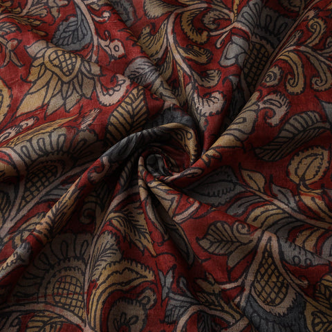 Desi tussar silk handpainted srikalahasti pen kalamkari